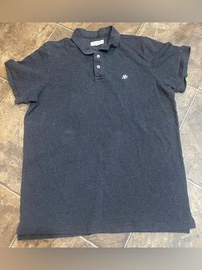 Aeropostale Men's Dark Grey Polo with Embroidered Logo